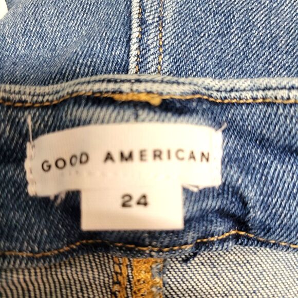 Good American Womens Good Leg Jeans Size 24 NEW Style GLDV731T Indigo - Picture 10 of 12